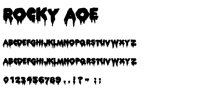 ROCKY AOE font